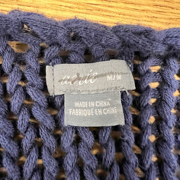 Aerie Cropped Navy Blue Cardigan - Picture 3 of 5